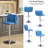 Zager Swivel Adjustable Height Bar Stool, Modern PU Leather Kitchen Island Counter Bar Chair -293991860