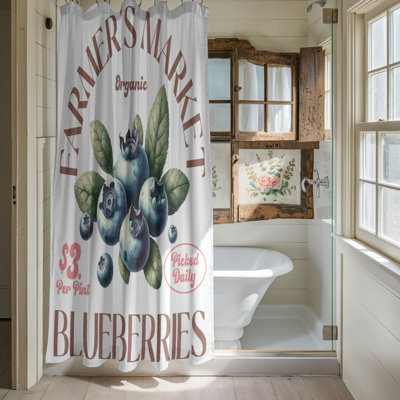 Rideau de douche 1 pièce Clean Berry
