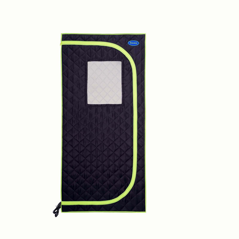 Aches 1 - Person Traditional Steam Sauna with Remote Control, Black/Light Green