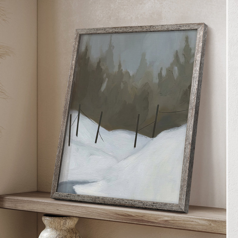Deep Snow III Framed Print - Solid Wood, 15" H x 12" W