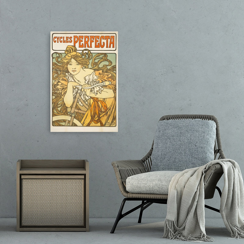 Cycles Perfecta, 1897 Estampe d'art mural abstrait contemporain, H 36 po x l 24 po