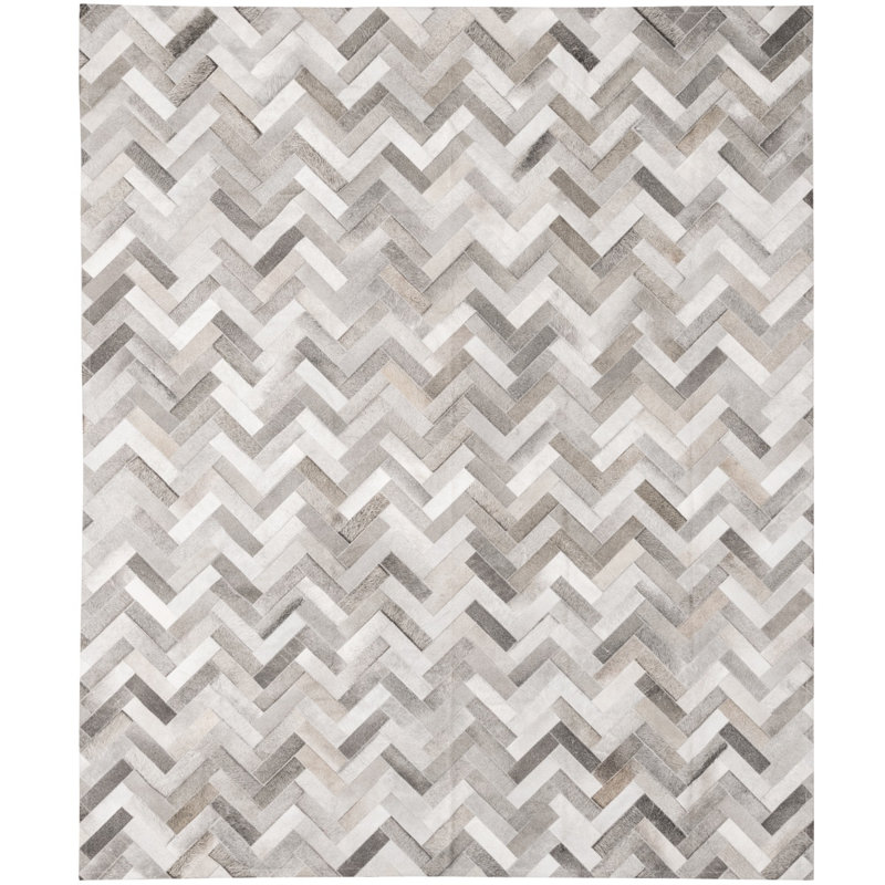 Art Hide Cowhide Area Rug in Gray, Rectangle 10' x 14'