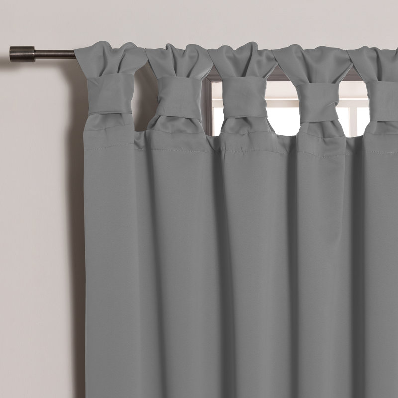 Molloy Insulating Curtain Pair, gris, l 52 po x L 96 po