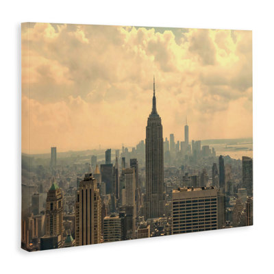 NYC Skyline with Clouds Canvas, design by LSR Creative Studio