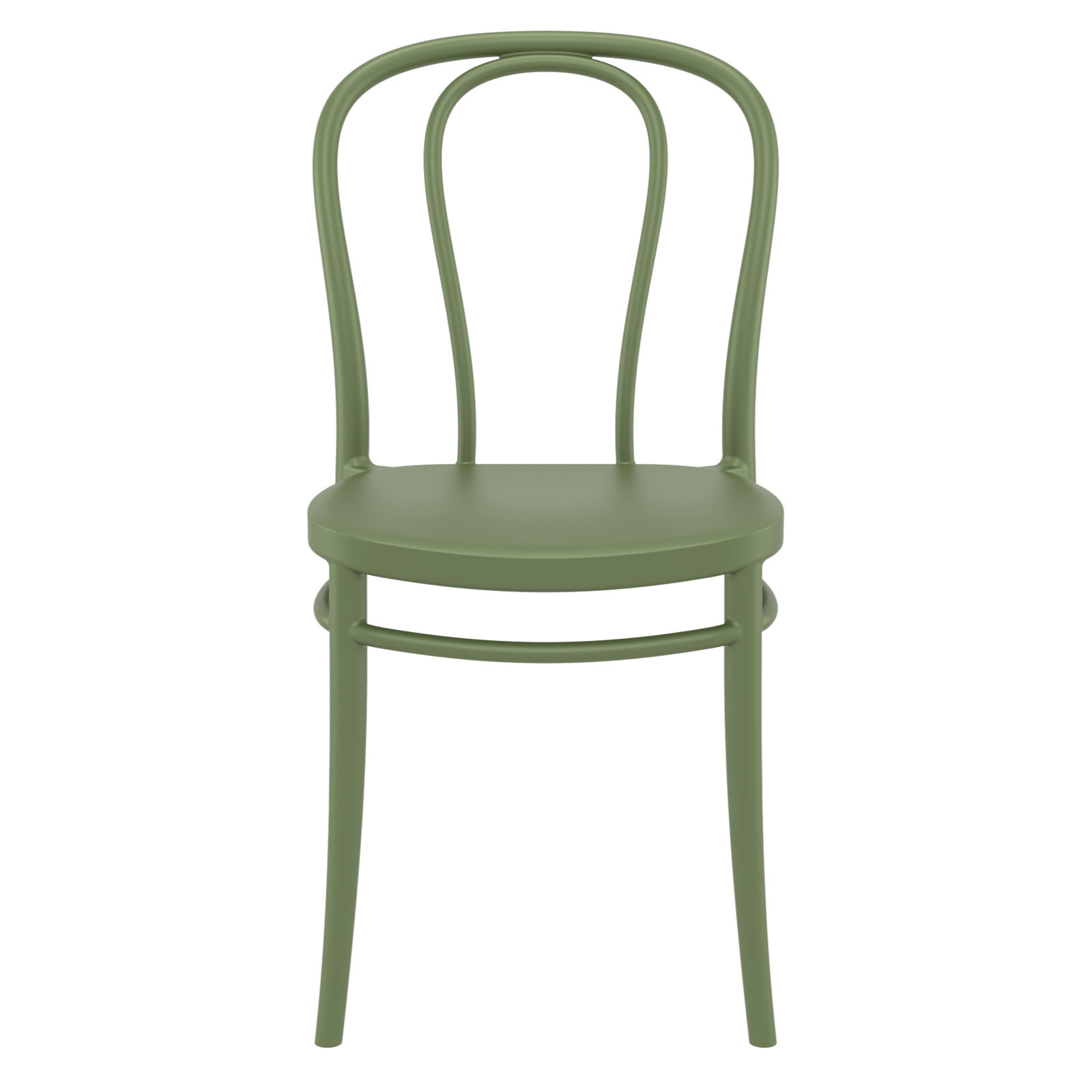 Farrah Stackable Patio Side Chair, Olive Green