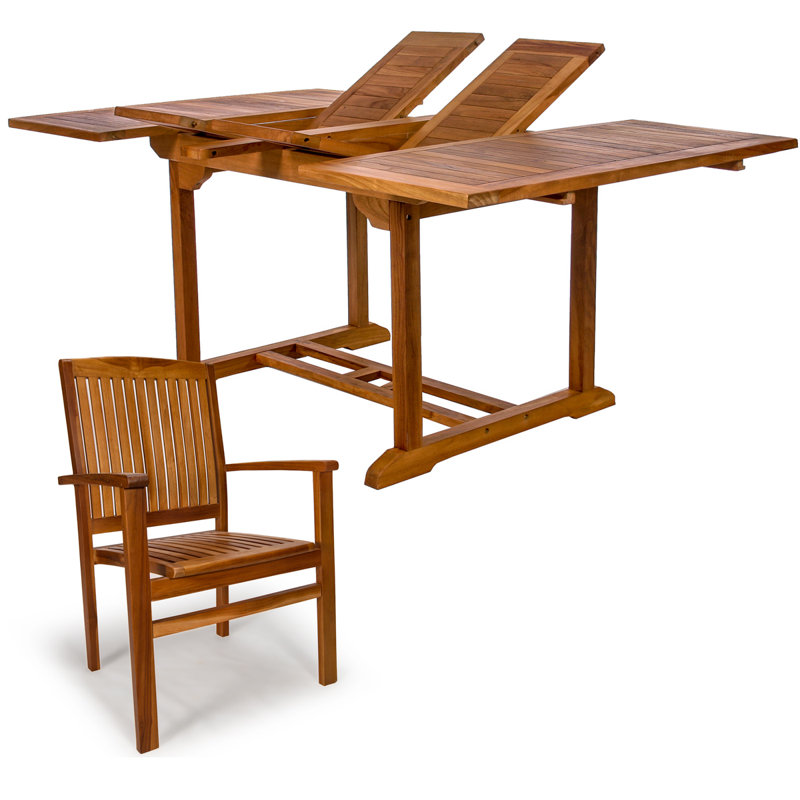5-Piece Oval Extension Table Dining Chair Set