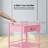 Pink Wooden Rolling Utility Trolley Cart With 1 Drawer 2 Shelves-125382716