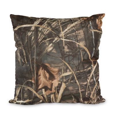 Realtree Max-4 100% Polycotton Fabric Camouflage & Hunting Camo Square Pillow 18"x18"