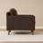 Alyvia 34" Brown Top Grain Leather Square Arm Accent Chair