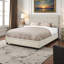 Grand lit d'apparence lin beige Dabney, H 45,96 po x l 63,60 po x L 83,7 po