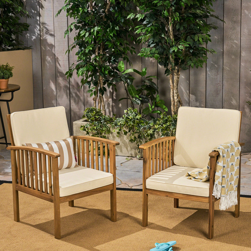 Fauteuils de jardin club - Assise profonde et revêtement en tissu avec rembourrage central et système anti-éclaboussures