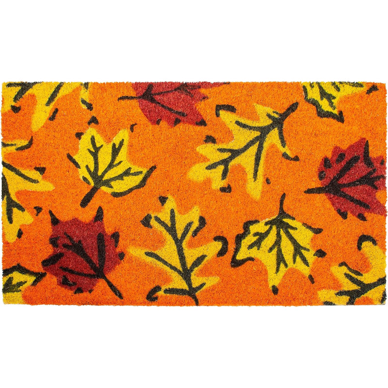 Paillasson 17 po x 29 po orange et noir