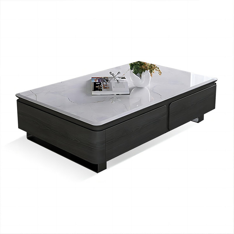 Table basse rectangulaire en bois manufacturé, H 16,54 po x L 55,12 po x l 31,5 po
