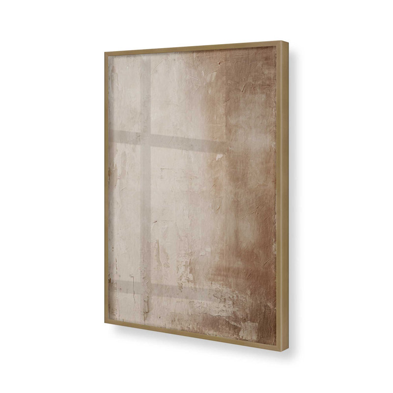 Fresco's Silent Tale II, Cadre simple brossé doré, H 15,25 po x l 12,25 po