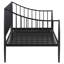 Matte Black Metal Twin Daybed Bed Frame