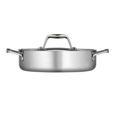 Tramontina Gourmet Tri-Ply Clad Stainless Steel Round Braiser with Lid