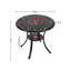 Round Metal Outdoor Bistro Table With Umbrella Hole , 80cm cm W 80cm cm D