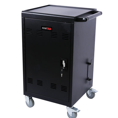Station de chargement mobile pour tablette et ordinateur portable avec multiprise incluse
