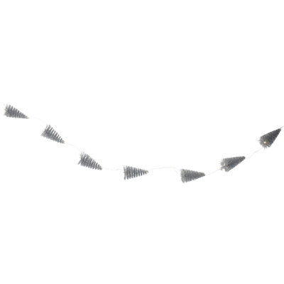 LED Lighted Mini Sisal Tree Christmas Garland - Warm White Lights