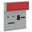  Tool Cabinet Set With Shelf 3 Pcs Red Powder-Coated Steel-334650472