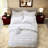 Elegant White Microfiber Bedding Sets, Ruffled Comforter For Modern Bedroom