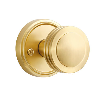 SORWDUERM Gold Door Knob Dummy Door Knobs Satin Brass Door Handle Interior Brushed Gold Door Knobs for Bedroom and Bathroom