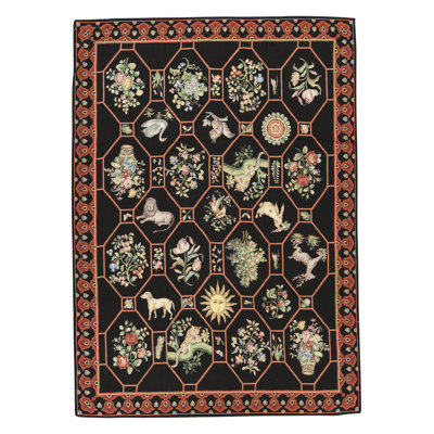 Hand-Knotted High-Quality Rust Area Rug