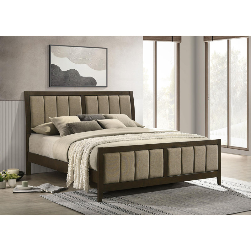 Lit tapissier Iklagh 51 po cacao foncé, King