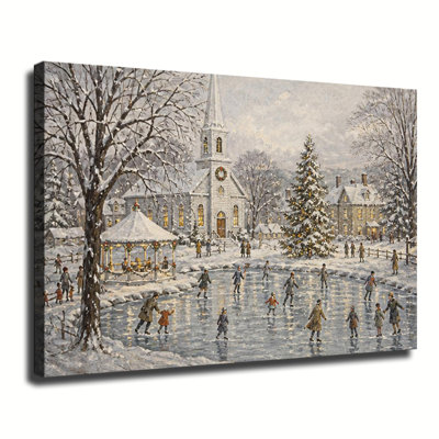 Art mural sur toile Winter Village