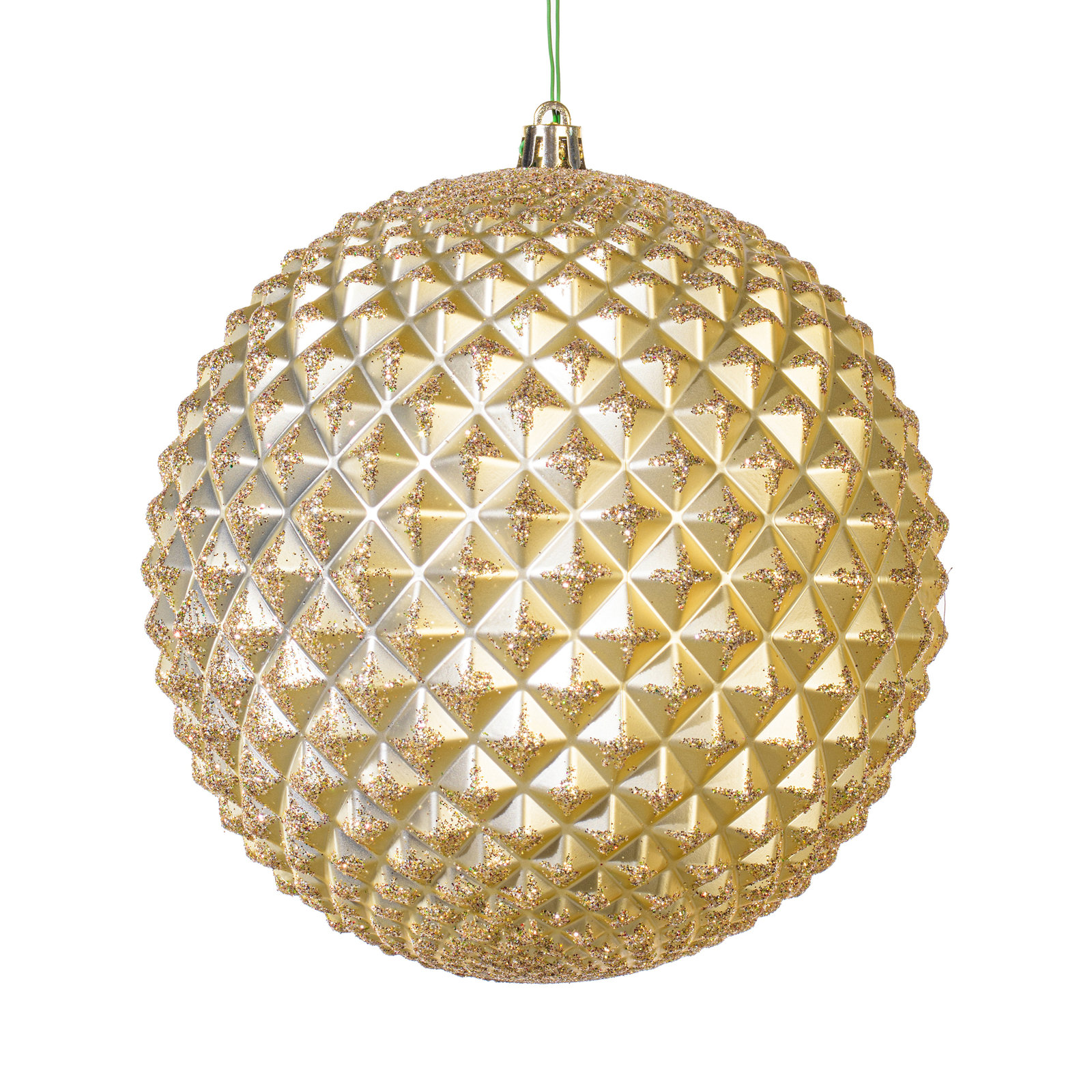 Durian Glitter Ball Ornament, Champagne