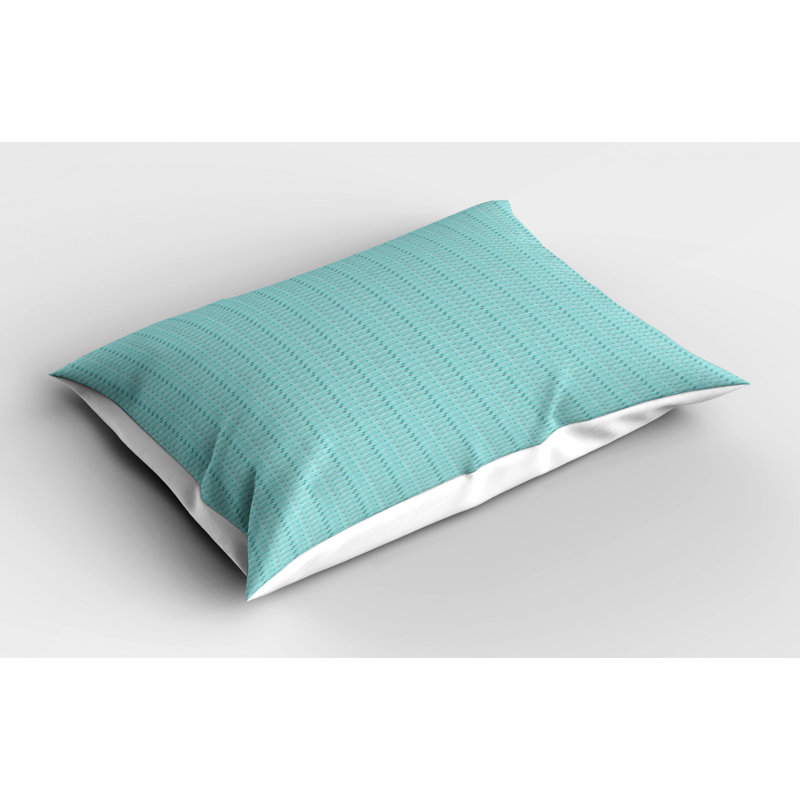 Blue Polyester Microfiber Piece Sham, Twin
