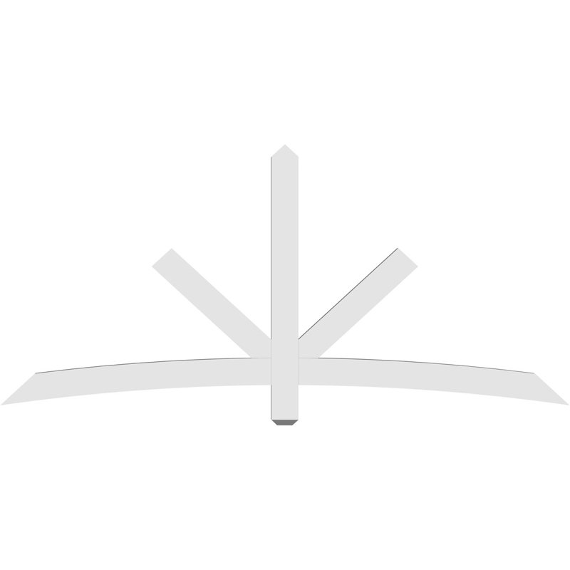 Support de pignon Alberta Alberta, H 38,5 po x l 84 po (pas: 11/12), P 2 po x F 4 po, PVC