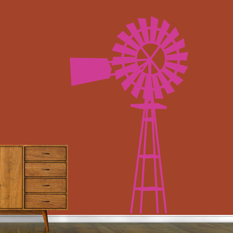 Décalcomanie murale éolienne Marlette, Rose vif