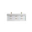 Meuble-lavabo double 60 po avec comptoir en pierre-423483888