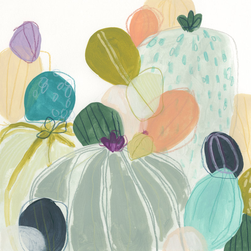 Candy Cactus I by June Erica Vess - Wrapped Canvas Painting, 51cm H x 51cm W