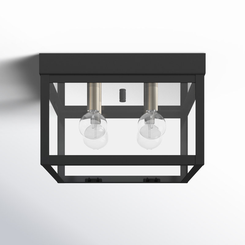 Bartek 4 - Bulb Outdoor Flush Mount, Black