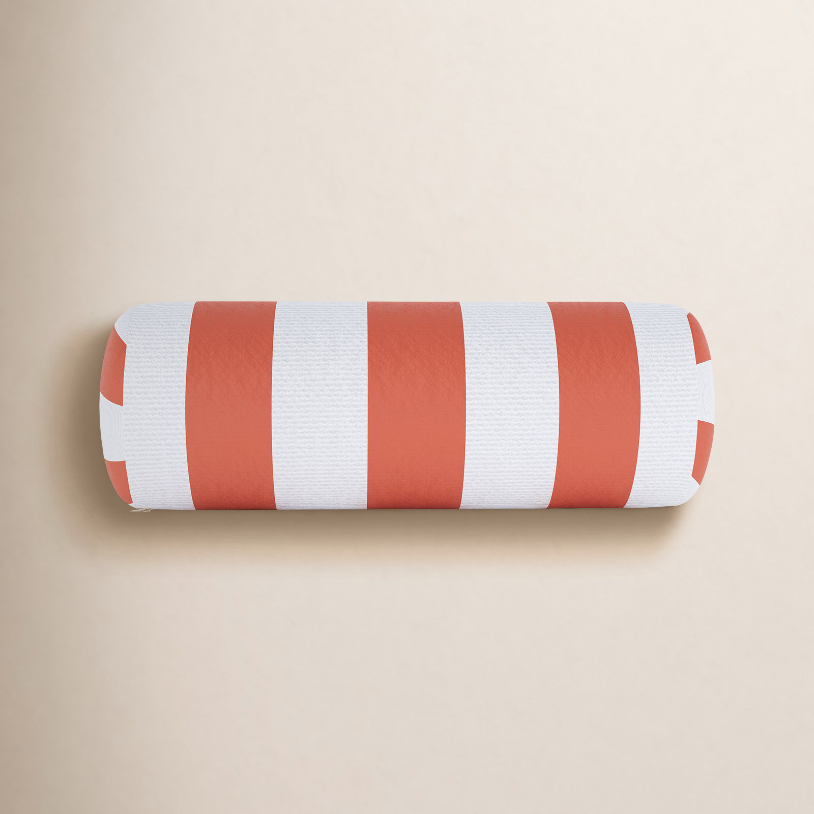 Amala Sunbrella® Throw Pillow, White/Orange Striped