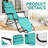 Green Iron Frame Oxford Fabric Outdoor Lounge Bed-800901415