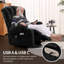 Fauteuil inclinable électrique avec massage et chaleur, grand fauteuil inclinable avec repose-pieds allongé pour les personnes âgées, fauteuil simple avec poches latérales, ports USB, porte-gobelets-121418047
