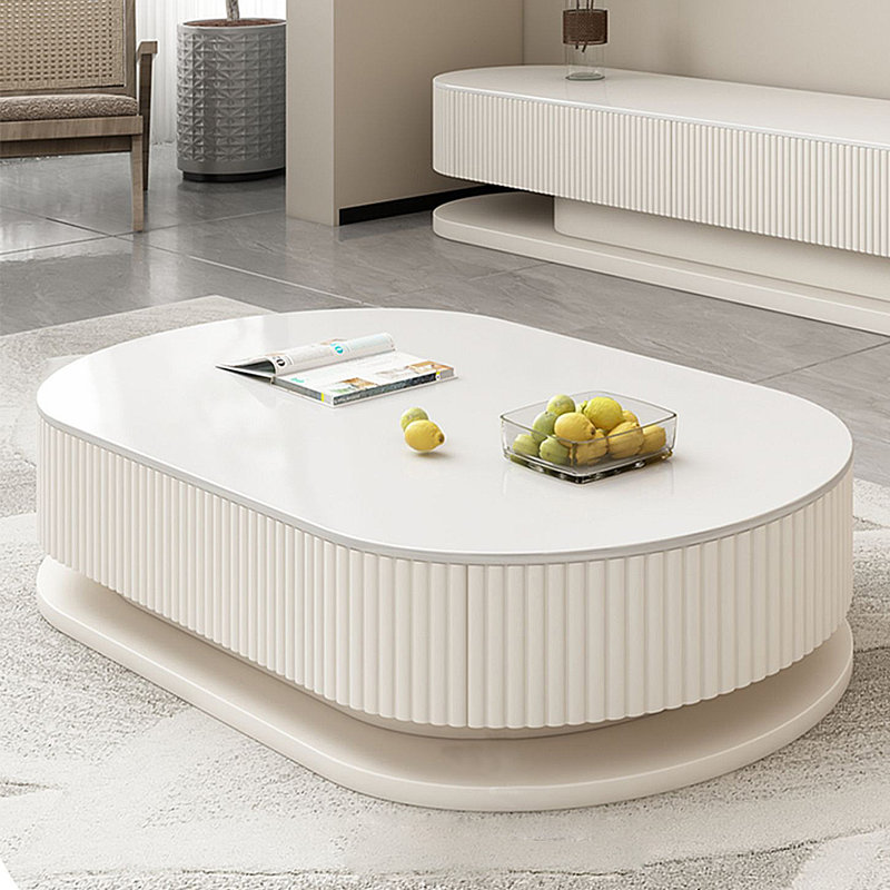 Table basse ovale style français French Rock