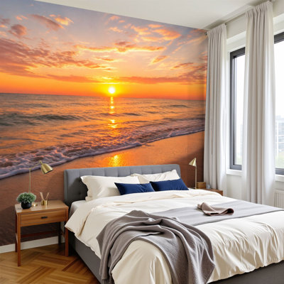 Papier peint adhésif auto-adhésif moderne pour la chambre à coucher L 69 po x l 96 po Peel and Stick