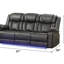 Ensemble de fauteuil inclinable électrique moderne à DEL avec haut-parleurs Bluetooth, ports USB, canapé et causeuse pour un confort ultime-809874969
