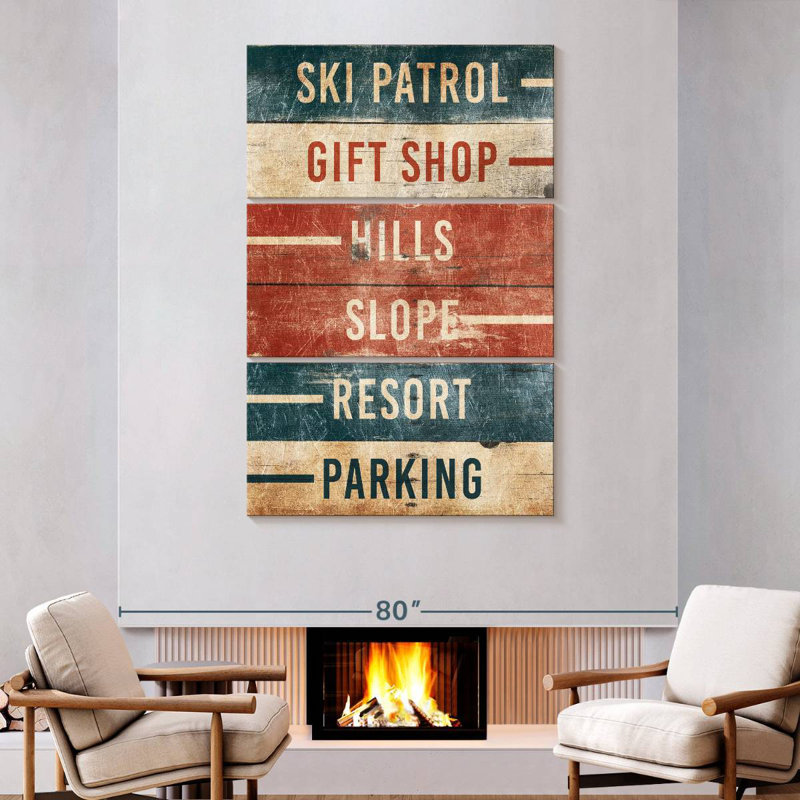 Kema Ski Info Wall Sign, 74'' H x 48'' W