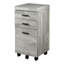 Classeur, mobile à roulettes, tiroirs de rangement, support pour imprimante, bureau, bureau, stratifié gris, contemporain, moderne