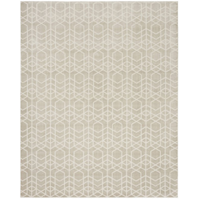 Nourison Washable Charm 8' x 10' Silver Ivory Modern Indoor Rug