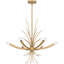 Cheyene 6-Light Brushed Weathered Brass Chandelier-98691616