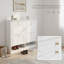 Armoire de rangement à chaussures en bois à tiroir rabattable avec compartiments supérieurs pour l'organisation du vestibule et la décoration intérieure