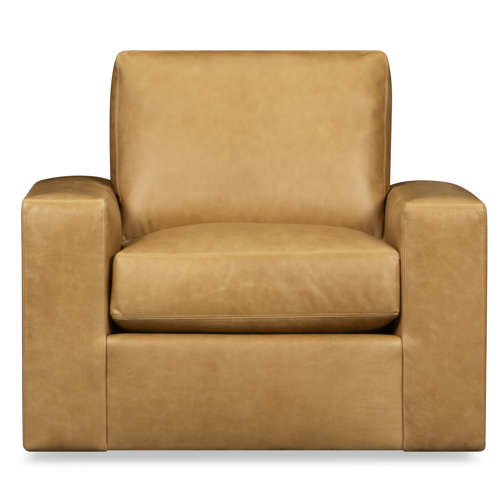 Jonie Genuine Leather Swivel Chair, Bistro Saddle Genuine Leather