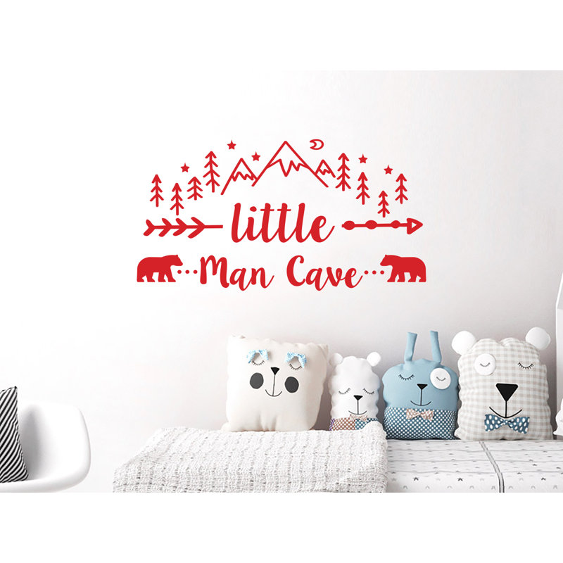 Décalcomanie murale Little Man Cave, Rouge