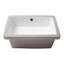 Lavabo de salle de bain 18 "x 12" avec trop-plein - encastré en céramique, style moderne, lisse pour différents espaces, design élégant et rectangulaire, résistance aux taches